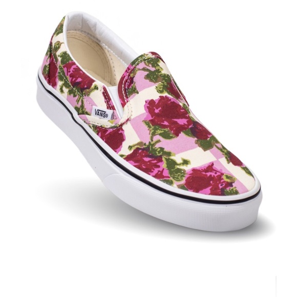 vans romantic floral slip on